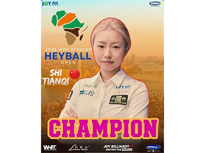 SHI TIANQI khaws nws WPA AFRICAN HEYBALL OPEN TITLE! cov